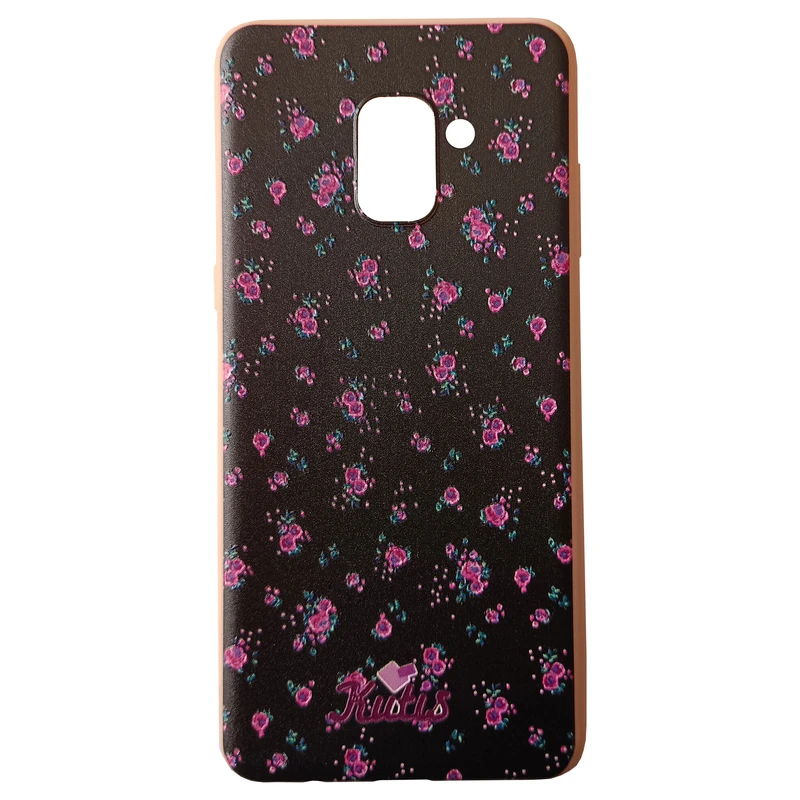 کاور مدل سیلیکونی کد 6-0 طرح گل مناسب برای گوشی موبایل سامسونگ Galaxy A730/ A8 Plus 2018