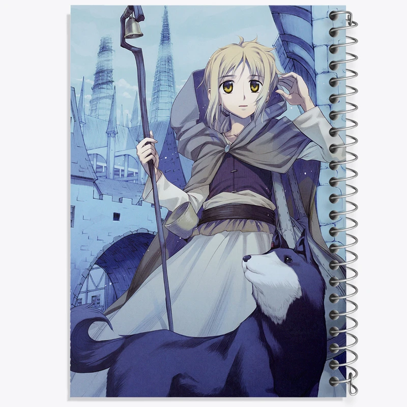 دفتر نت موسیقی 50 برگ خندالو مدل هولو انیمه ادویه و گرگ کد 36148