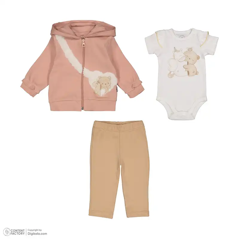 ست 3 تکه لباس نوزادی دخترانه ایندیگو مدل 4071