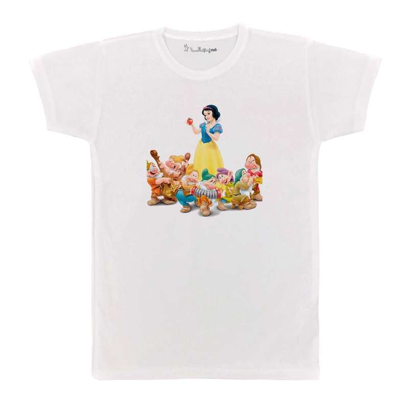 تی شرت بچگانه پرمانه طرح سفید برفی و هفت کوتوله کد pmt.5819