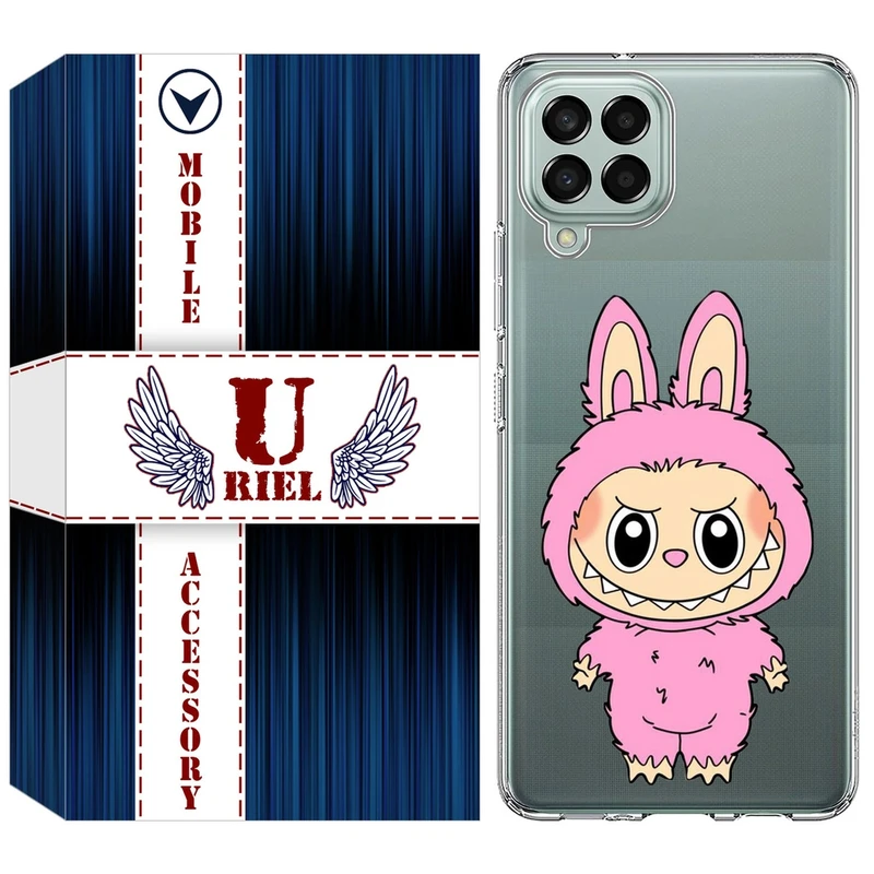 کاور یوریل قاب مدل Clear کد 129 طرح لبوبو مناسب برای گوشی موبایل سامسونگ Galaxy A12 / A12 Nacho / M12