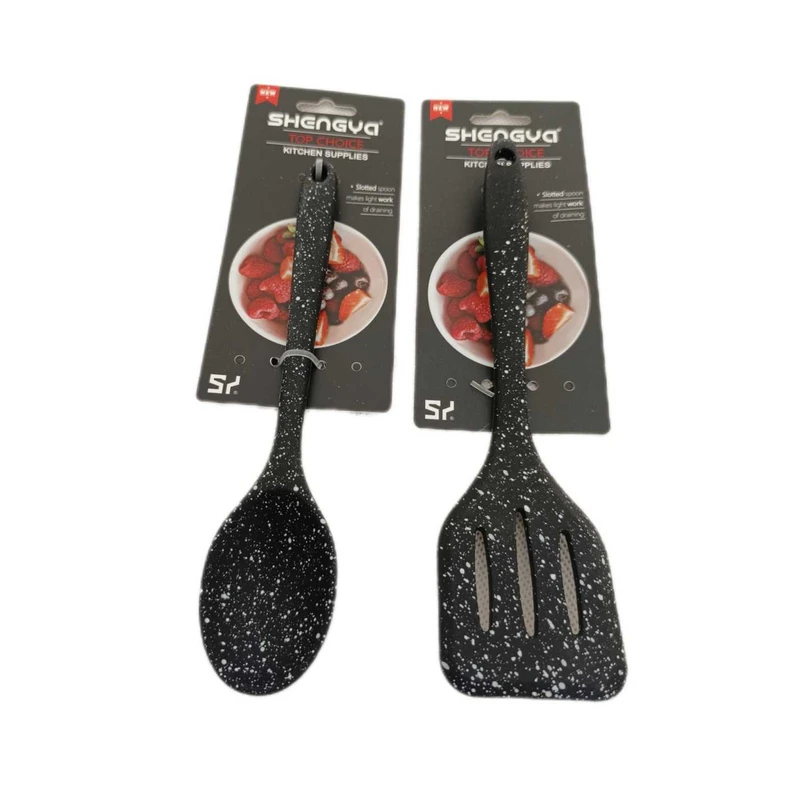 سرویس کفگیر 2 پارچه شنگیا مدل سیلیکونی کهکشانی طرح مینیاتوری