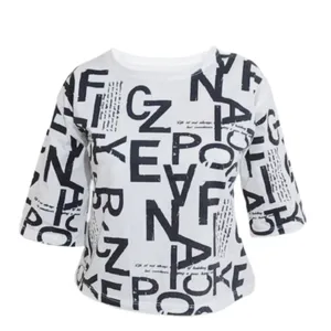 کراپ‌تاپ آستین کوتاه زنانه مدل شیک رنگ سفید 