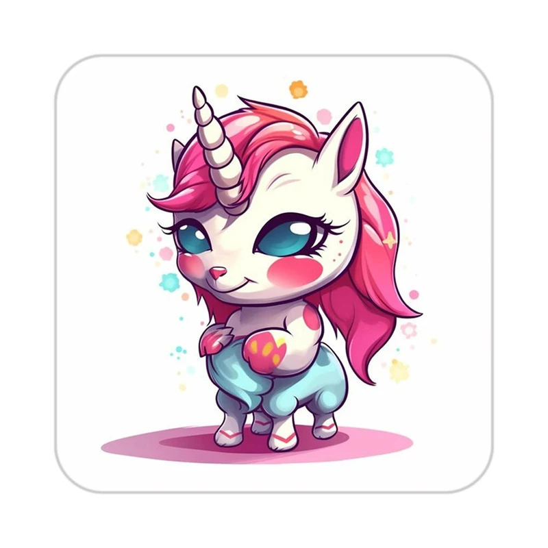 زیر لیوانی کاکتی طرح اسب تک شاخ و یونیکورن مدل mp29834