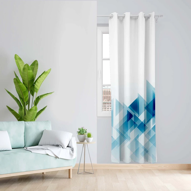 پرده طرح مربع مدل مخمل پانچی کد 5001 z سایز 140x200 سانتی متر