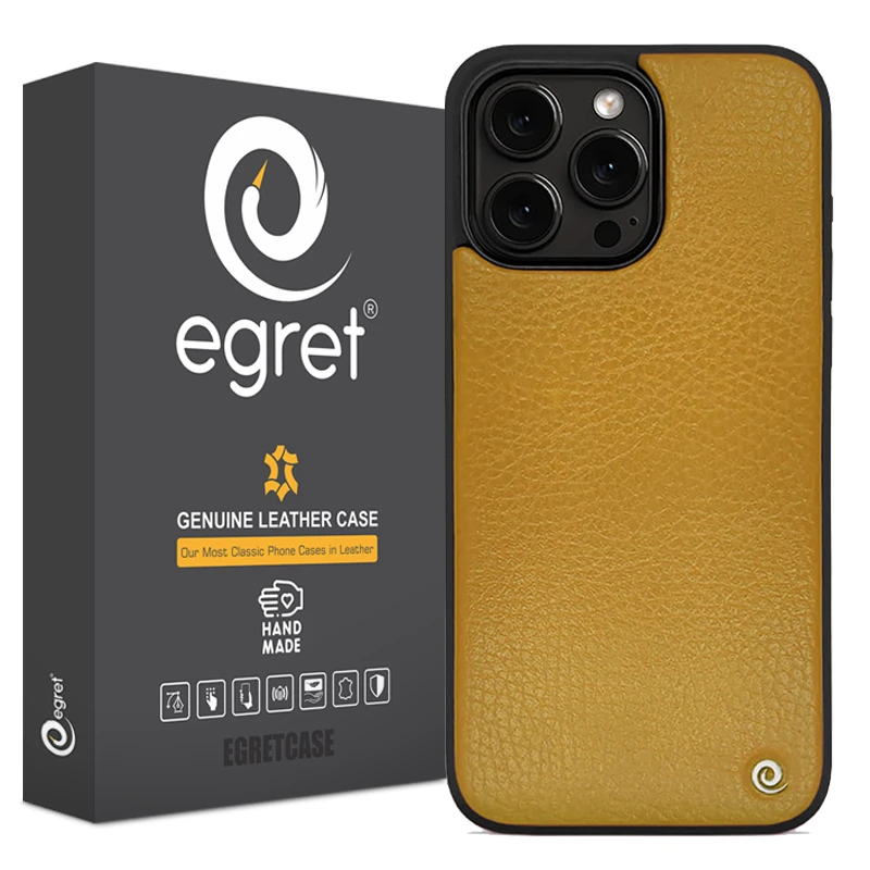کاور اگرت مدل Floater کد LMC-BF1 طرح فلوتر چرم طبیعی مناسب برای گوشی موبایل اپل iPhone 14 Pro
