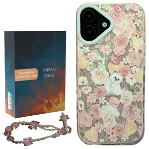 کاور قاب یاران مدل پیشی مناسب برای گوشی موبایل اپل iPhone 16 به همراه بنداویز