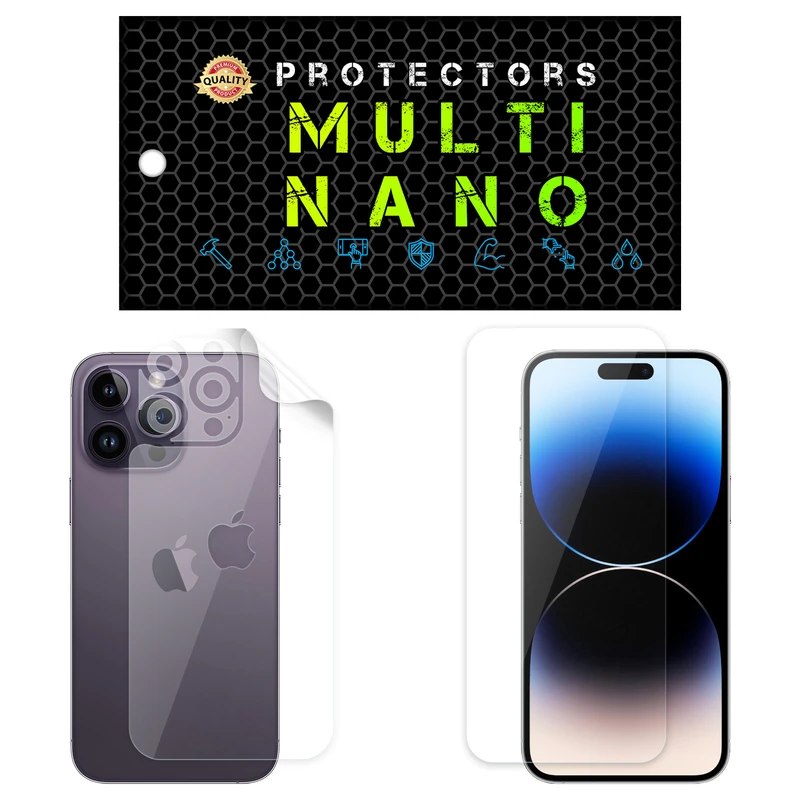 محافظ صفحه نمایش مولتی نانو مدل X-SFT مناسب برای گوشی موبایل اپل iPhone 14 Pro Max به همراه محافظ پشت