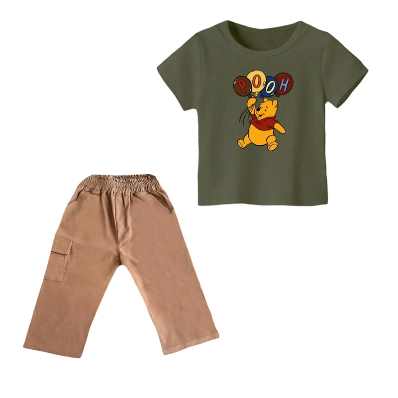 ست تی شرت و شلوارک پسرانه مدل پو کد ۱۶