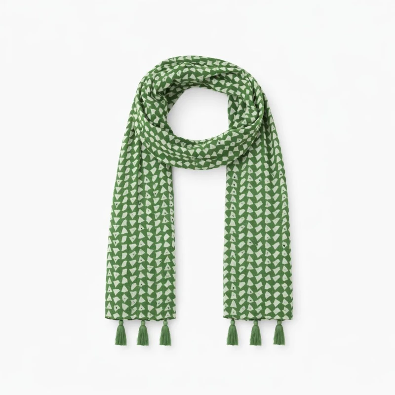 شال الیاف نخی زنانه مدل Nazgol73q با طول و عرض 180*55 سانتی‌متر