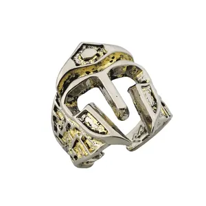 انگشتر مردانه گالری عزیزی طرح ماسک مدل 15626