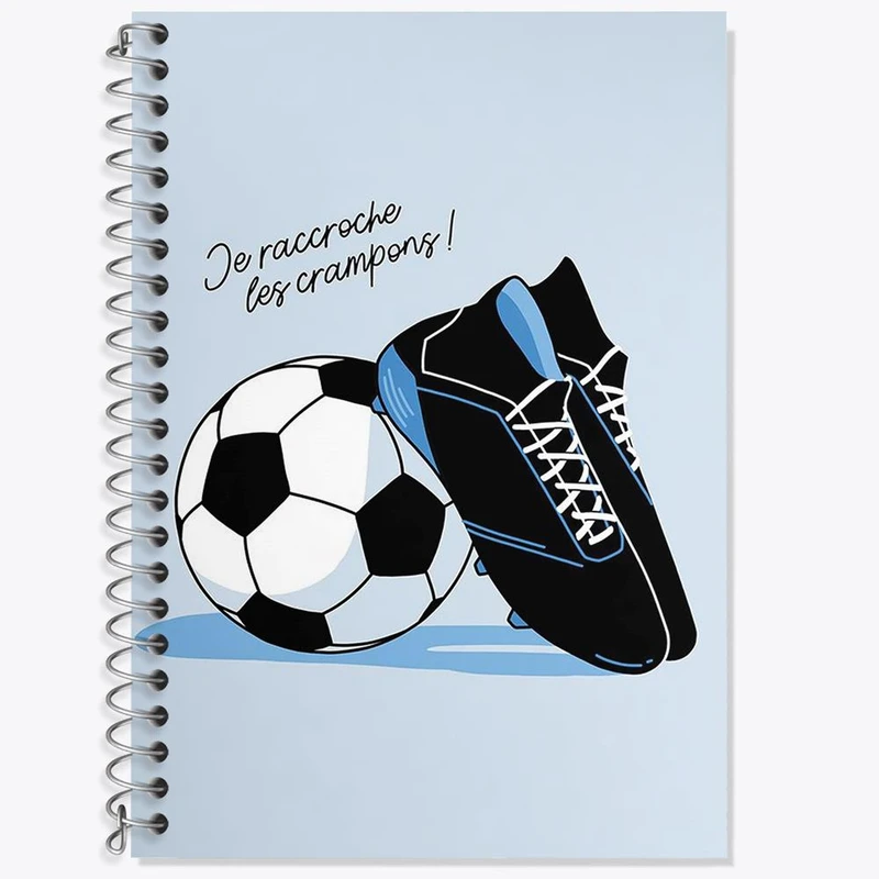 دفتر زبان 50 برگ خندالو مدل سه خط طرح فوتبال کد 10018