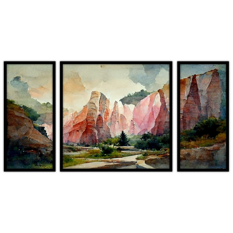 تابلو بکلیت طرح نقاشی هنری  مدل B-bu3136مجموعه 3 عددی