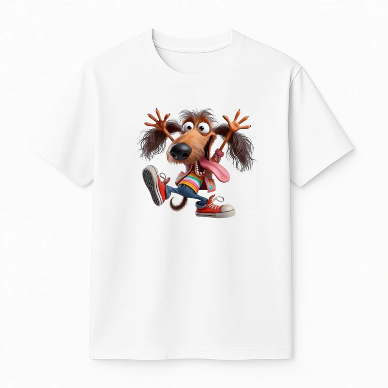 تی‌شرت آستین کوتاه پسرانه مدل سگ شاد کد v4 