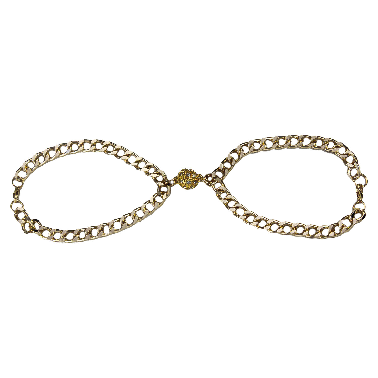 دستبند زنانه مدل گوی درخشان طرح دوستی کد 02 مجموعه دو عددی