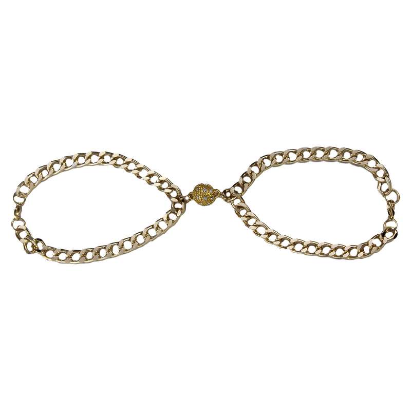 دستبند زنانه مدل گوی درخشان طرح دوستی کد 02 مجموعه دو عددی