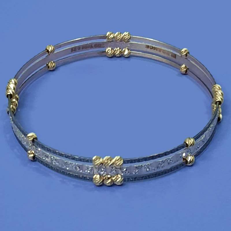 النگو طلا 18 عیار زنانه گالری یارطلا مدل 12 کد AL45-W-2 النگو طلا 18 عیار زنانه گالری یارطلا مدل 12 کد AL45-W-2