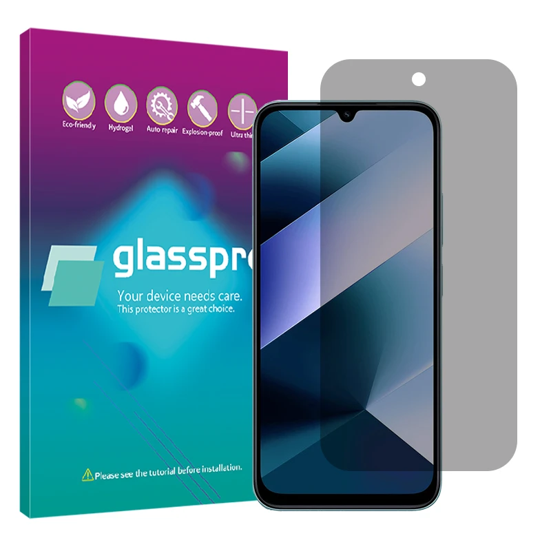 محافظ صفحه نمایش حریم شخصی گلس پرو مدل Resistant مناسب برای گوشی موبایل شیائومی Poco C85