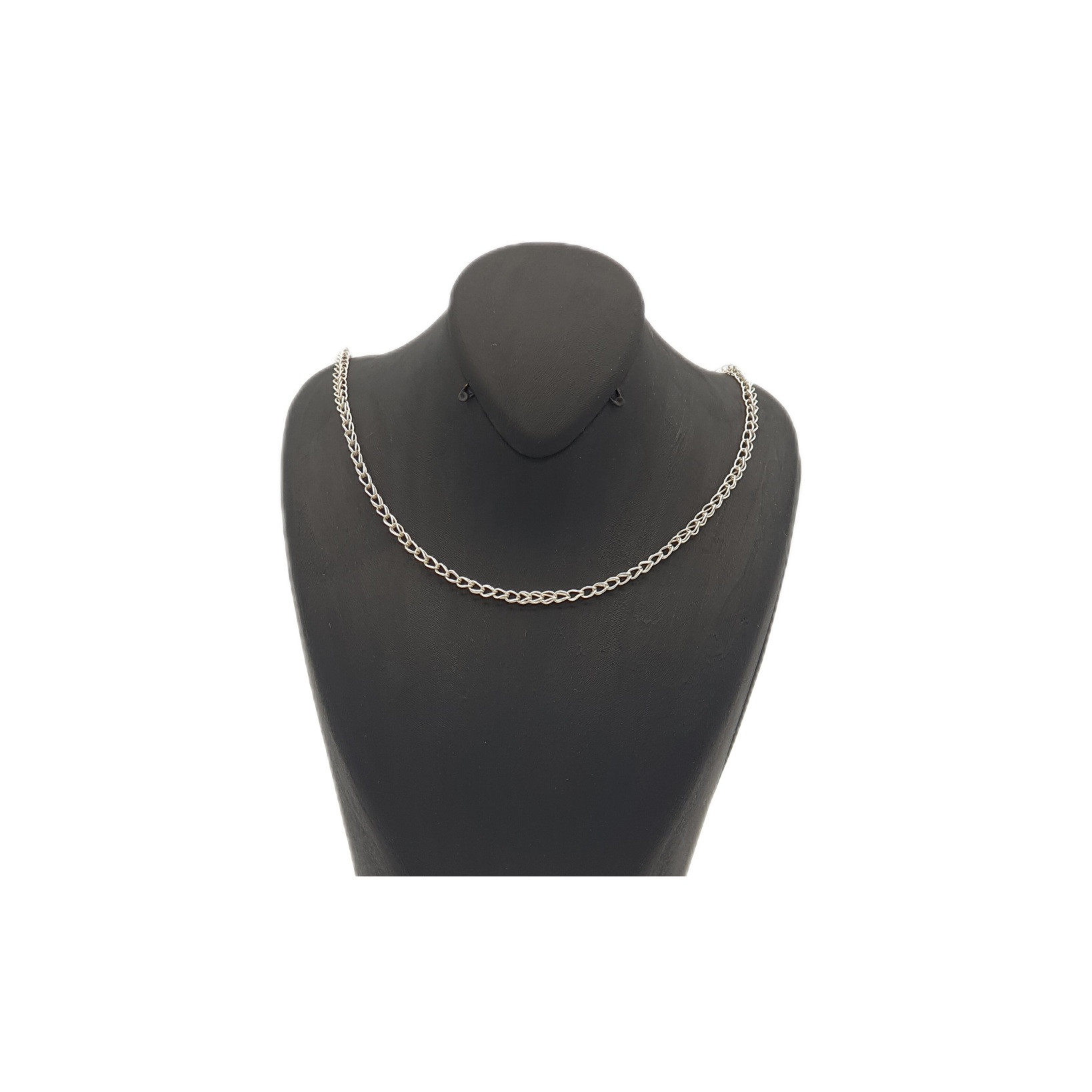 زنجیر  نقره زنانه مدل دست بافت گندمی