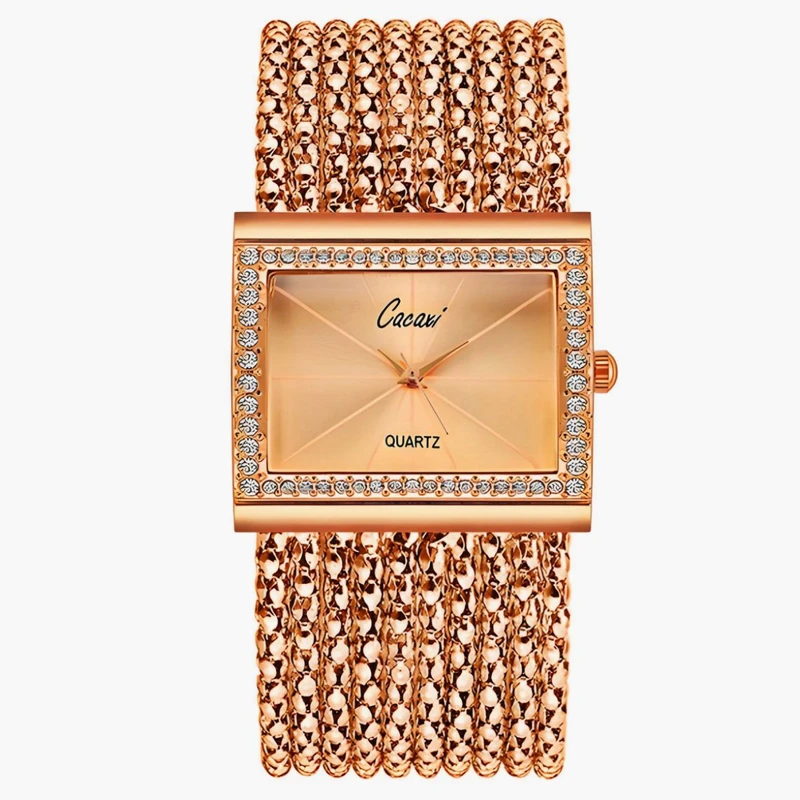 ساعت مچی عقربه ای زنانه مدل دستبندی پهن02