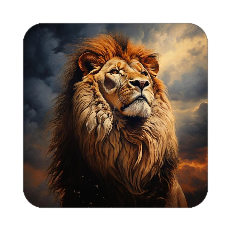 زیر لیوانی کاکتی طرح شیر مدل mp23641