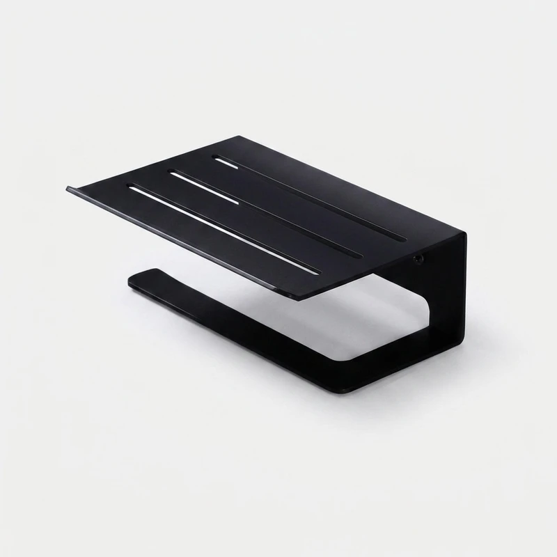 پایه رول دستمال کاغذی مدل لبه دار فلزی کد zb10