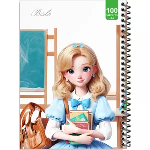 دفتر نقاشی 100 برگ بله طرح فانتزی دخترانه کلاس درس کد A4-N553