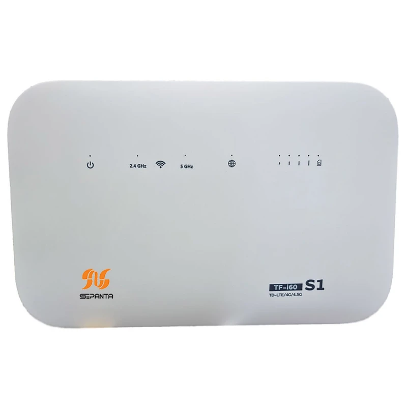 مودم 4G/TD-LTE مدل  مودم 4G/TD-LTE سپنتا مدل TF-i60 S1به همراه سیم کارت و 800 گیگابایت اینترنت یک ساله