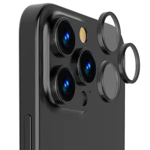 محافظ لنز دوربین انتک مدل Black Titanium مناسب برای گوشی موبایل اپل iPhone 16 Pro / 16 Pro Max