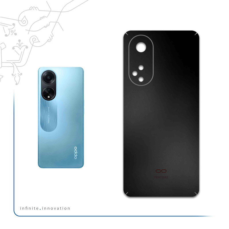 برچسب پوششی ماهوت مدل Matte-Black مناسب برای گوشی موبایل اپو A98