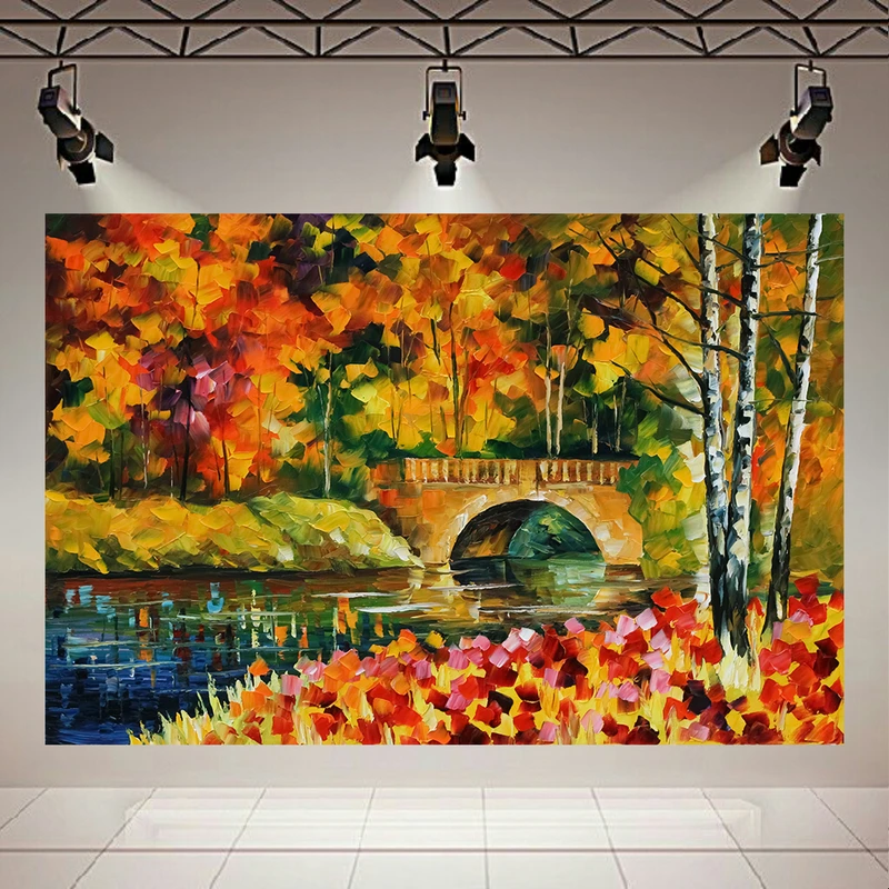 تابلو بوم طرح مخمل مدل نقاشی طبیعت اثر لئونید افرموف کد AR30810