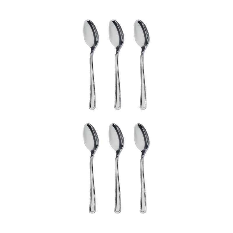 قاشق چای خوری صنايع استيل ايران مدل مودنا بسته 6 عددی