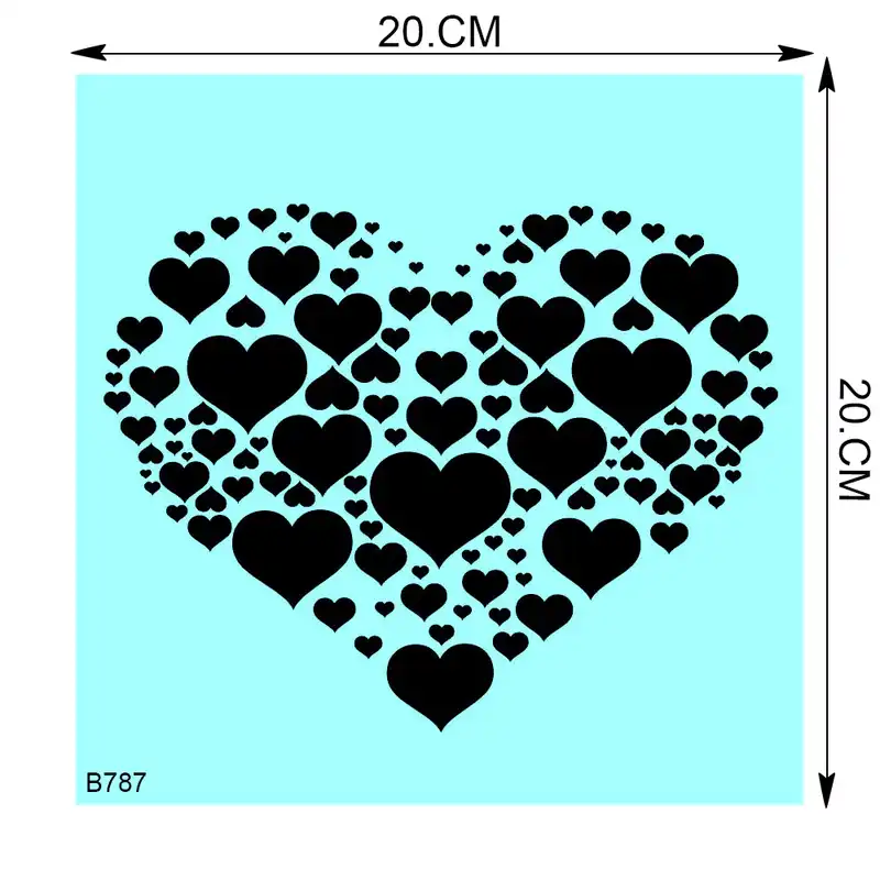 شابلون طرح قلب کد B787