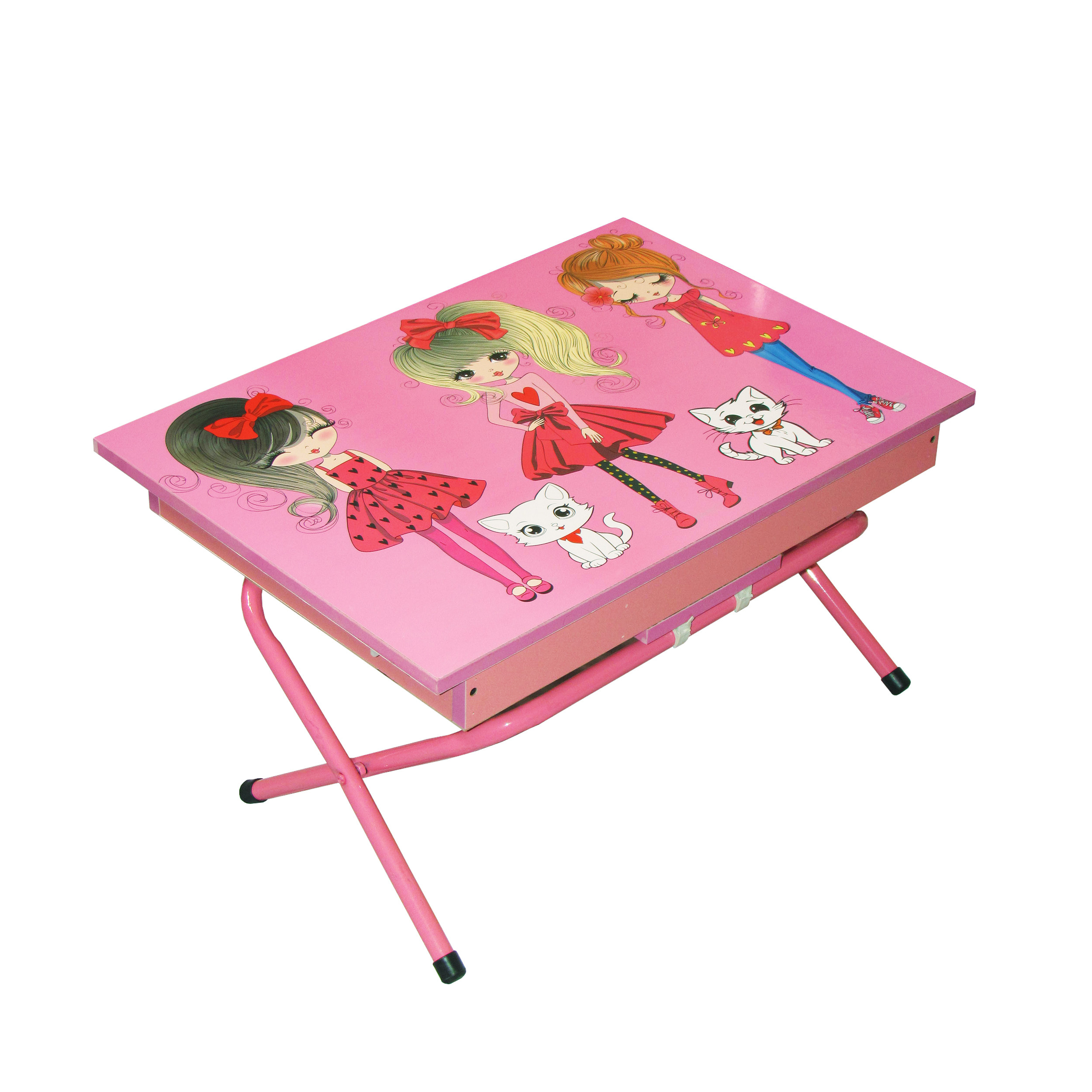 میز تحریر کودک میزیمو طرح دختر چکمه پوش کد 3464
