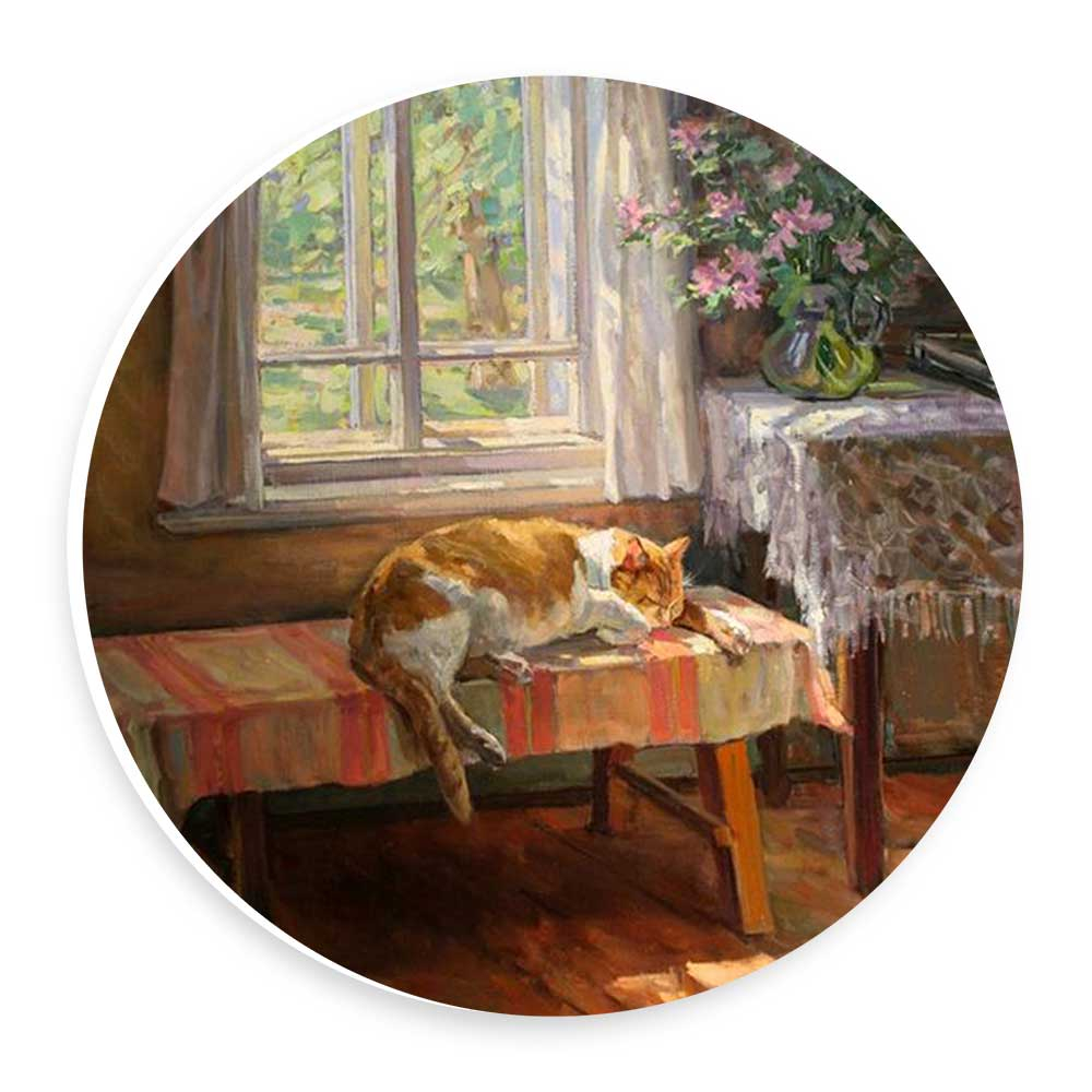 دیوارکوب طرح گربه پشت پنجره مدل wtb897