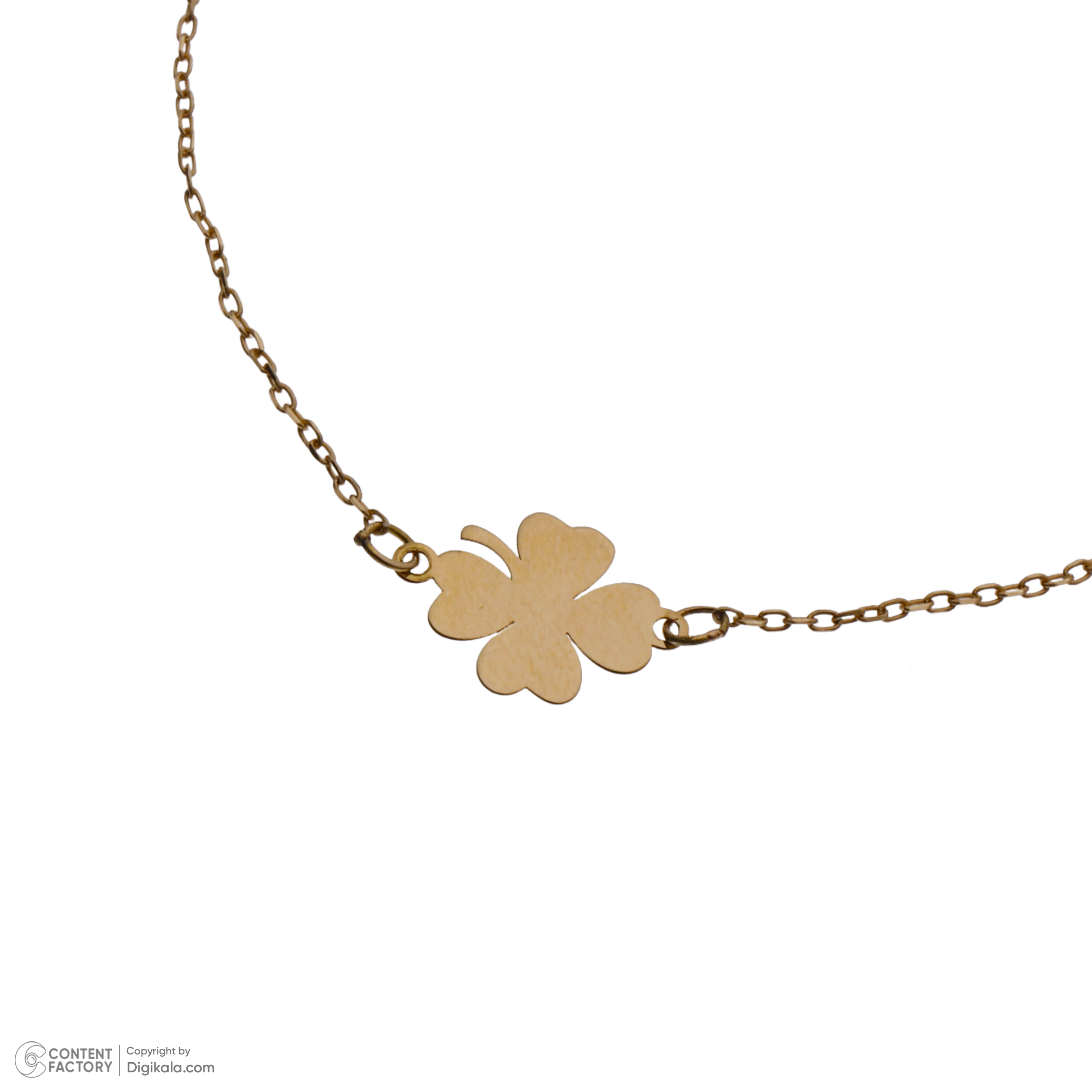 دستبند طلا 18 عیار زنانه مایا ماهک مدل MB1636 طرح شبدر 4پر نماد شانس -  - 3
