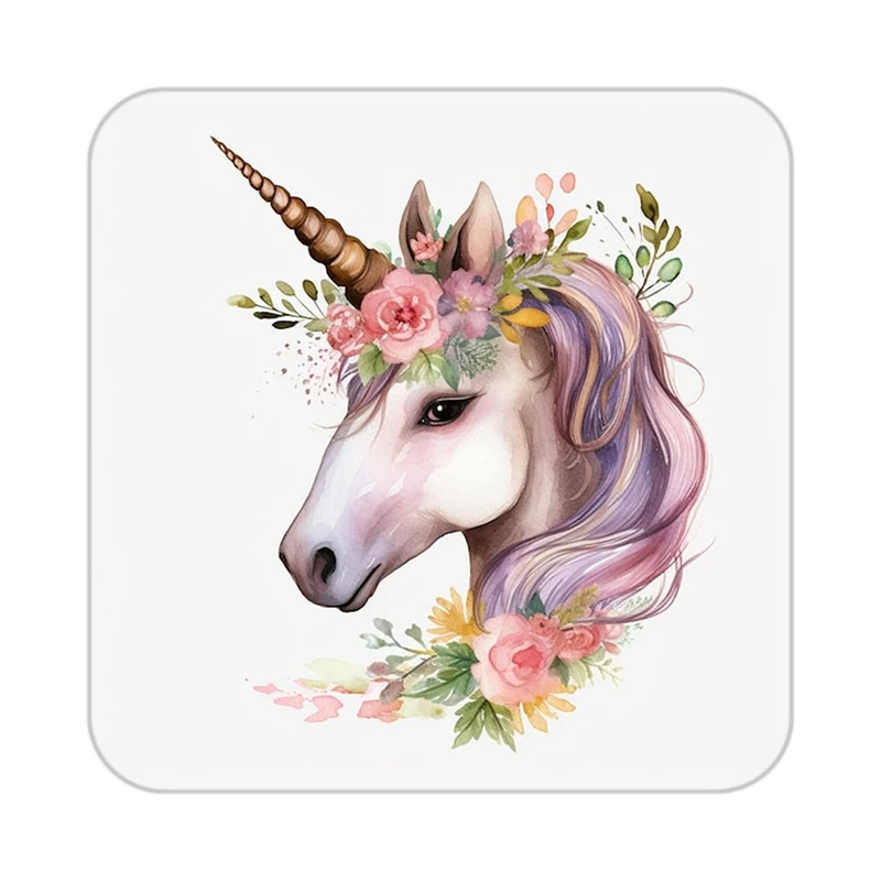 زیر لیوانی کاکتی طرح اسب تک شاخ و یونیکورن مدل mp32362