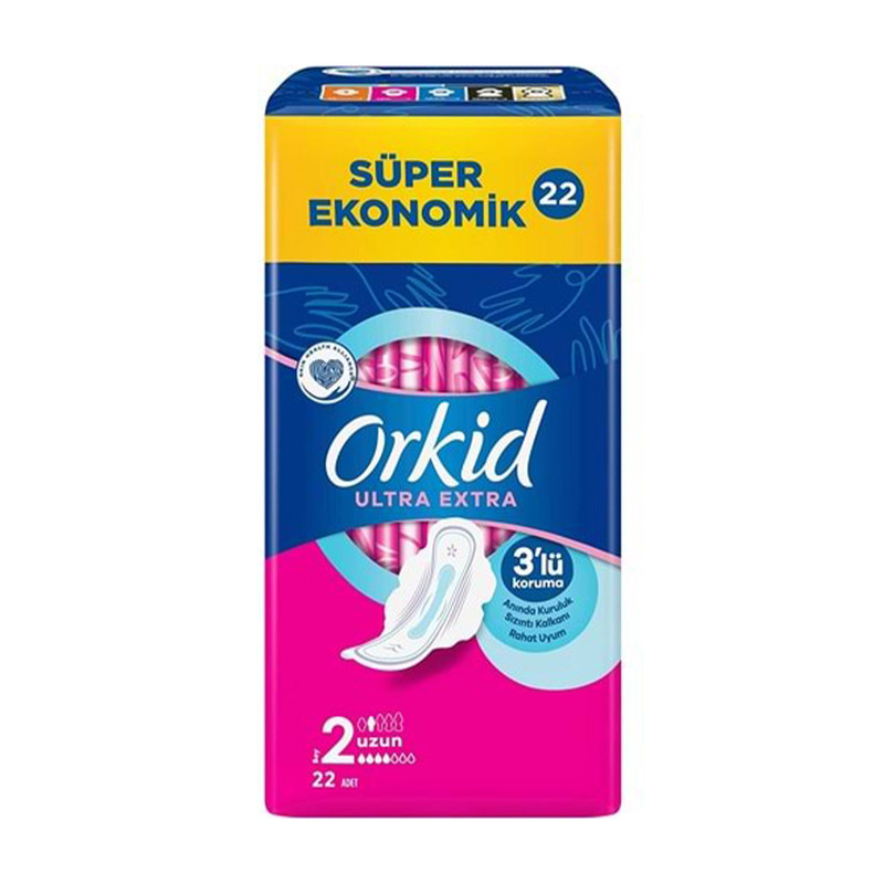 نوار بهداشتی ارکید مدل ULTRA EXTRA سایز 2 بسته 22 عددی
