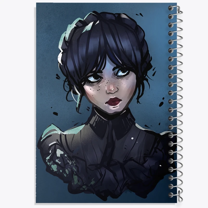 دفتر شطرنجی 50 برگ خندالو مدل ونزدی (Wednesday) کد F2449