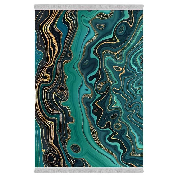 فرش پارچه‌ای دفه مدل فرشینه طرح مدرن کد 474