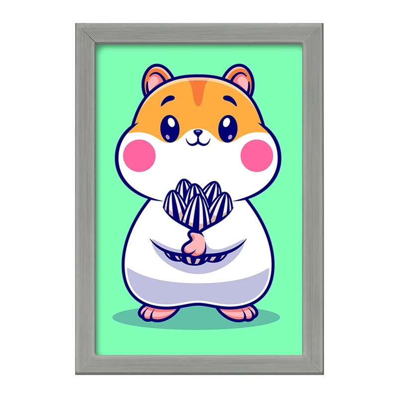 تابلو خندالو طرح حیوانات بامزه همستر کد 29680