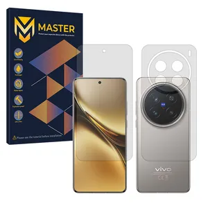 Master Resistant model matte screen protector suitable for Vivo X200 Pro mobile phone along with the back protector