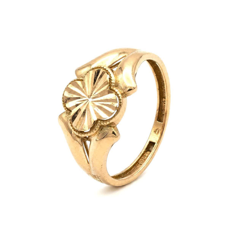 انگشتر طلا 18 عیار زنانه با طرح ونکلیف آرپلز طلای عرفان مدل V006 سایز 57