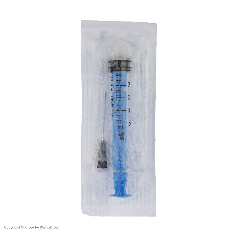سرنگ 5 سی سی یزد مدل پیستون دار لوئر اسلیپ بسته 500 عددی