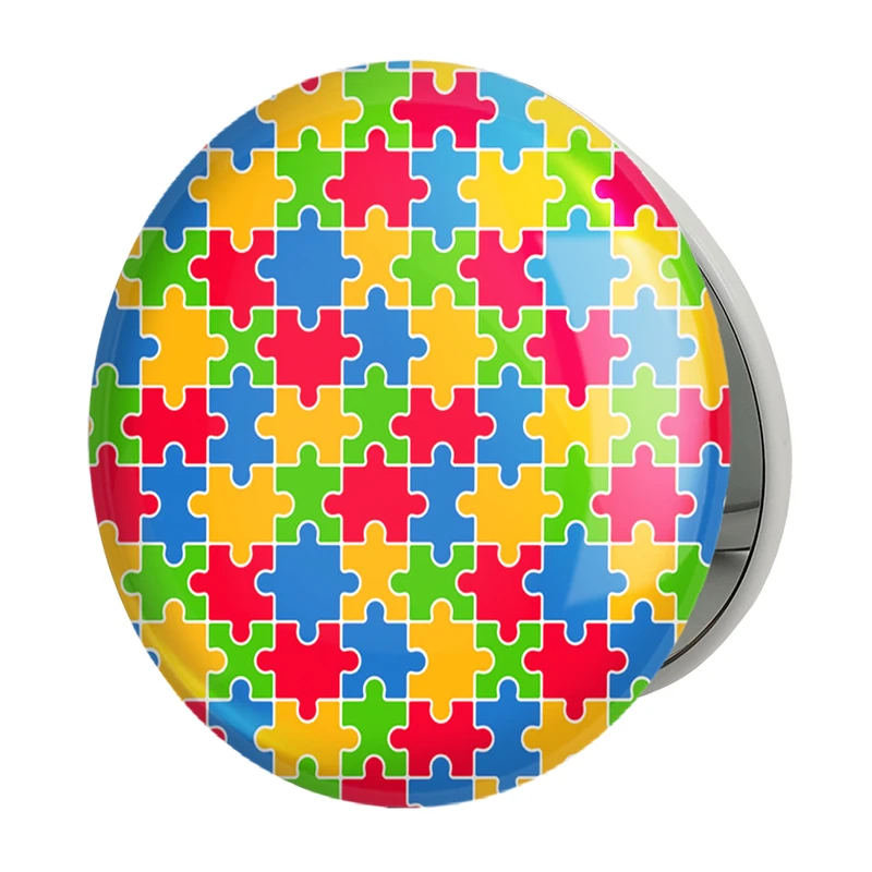 آینه جیبی خندالو طرح اتیسم Autism مدل تاشو کد 26729 