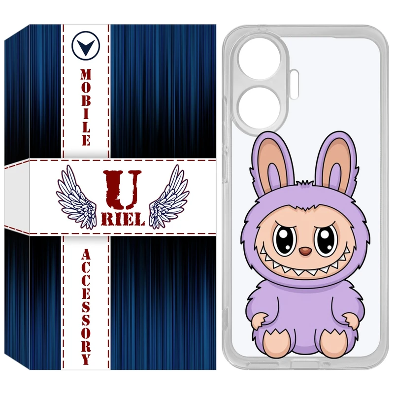 کاور یوریل مدل Clear کد 130 طرح لبوبو Labubu مناسب برای گوشی موبایل شیائومی Poco F7