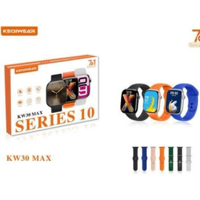 ساعت هوشمند 44 میلی متری کیکویر مدل kw 30 max با بند سیلیکونی