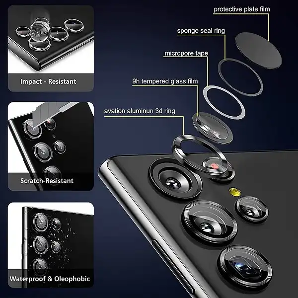 محافظ لنز دوربین اسپایدر مدل RNG مناسب برای گوشی موبایل سامسونگ Galaxy S23 Ultra