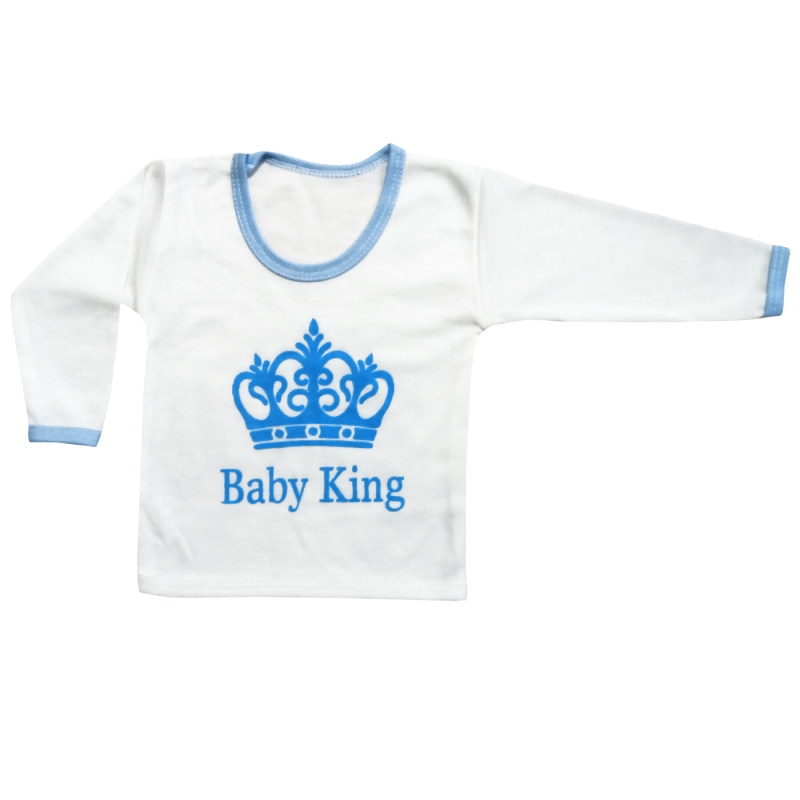 تی شرت آستین بلند نوزادی مدل King کد T4K1