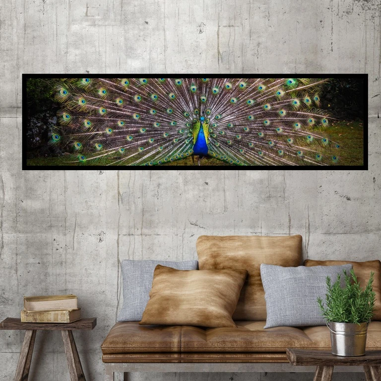 تابلو بکلیت طرح پرندگان طاووس مدل B-7382